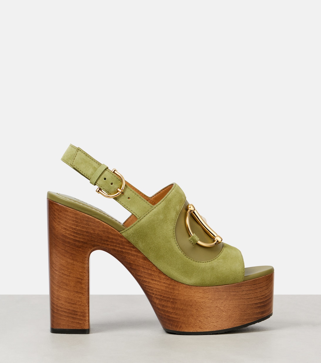 Sandales Horsebit à plateau en daim | Gucci
