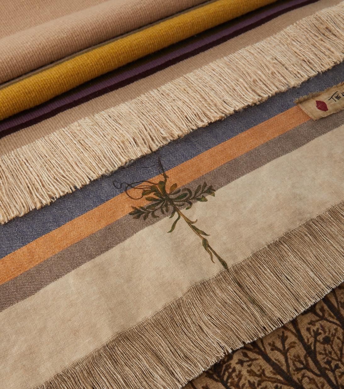 Grottesco striped silk and wool-blend blanket | The House of Lyria