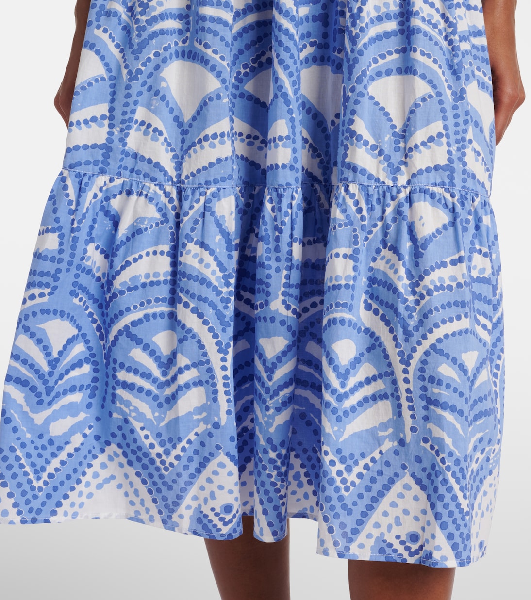 Abito midi Coco in cotone con stampa | Poupette St Barth