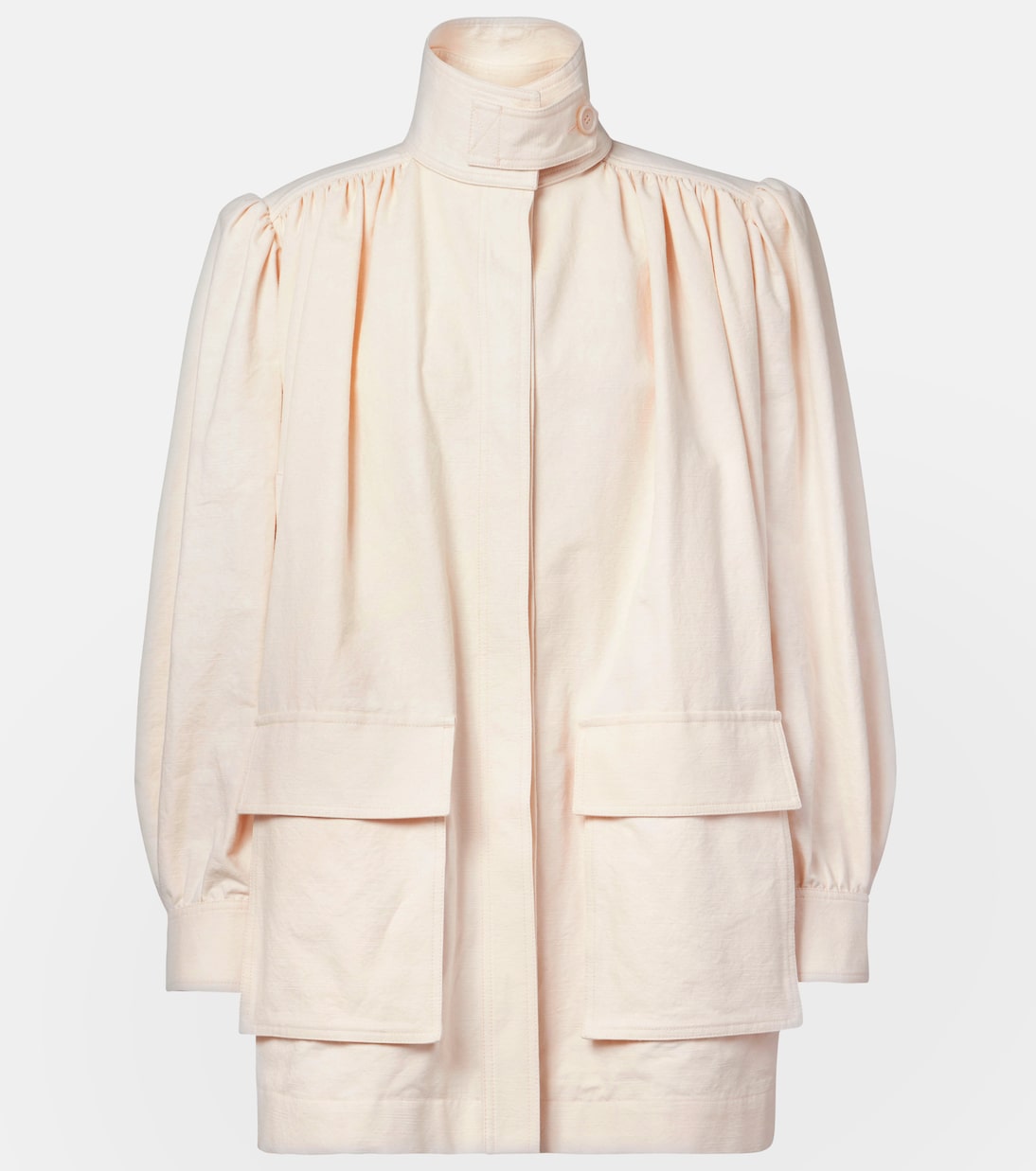 Chaqueta en lona de algodón fruncida | Chloé