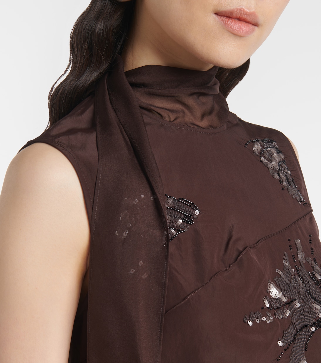 Top asimmetrico con sciarpa | Jacques Wei