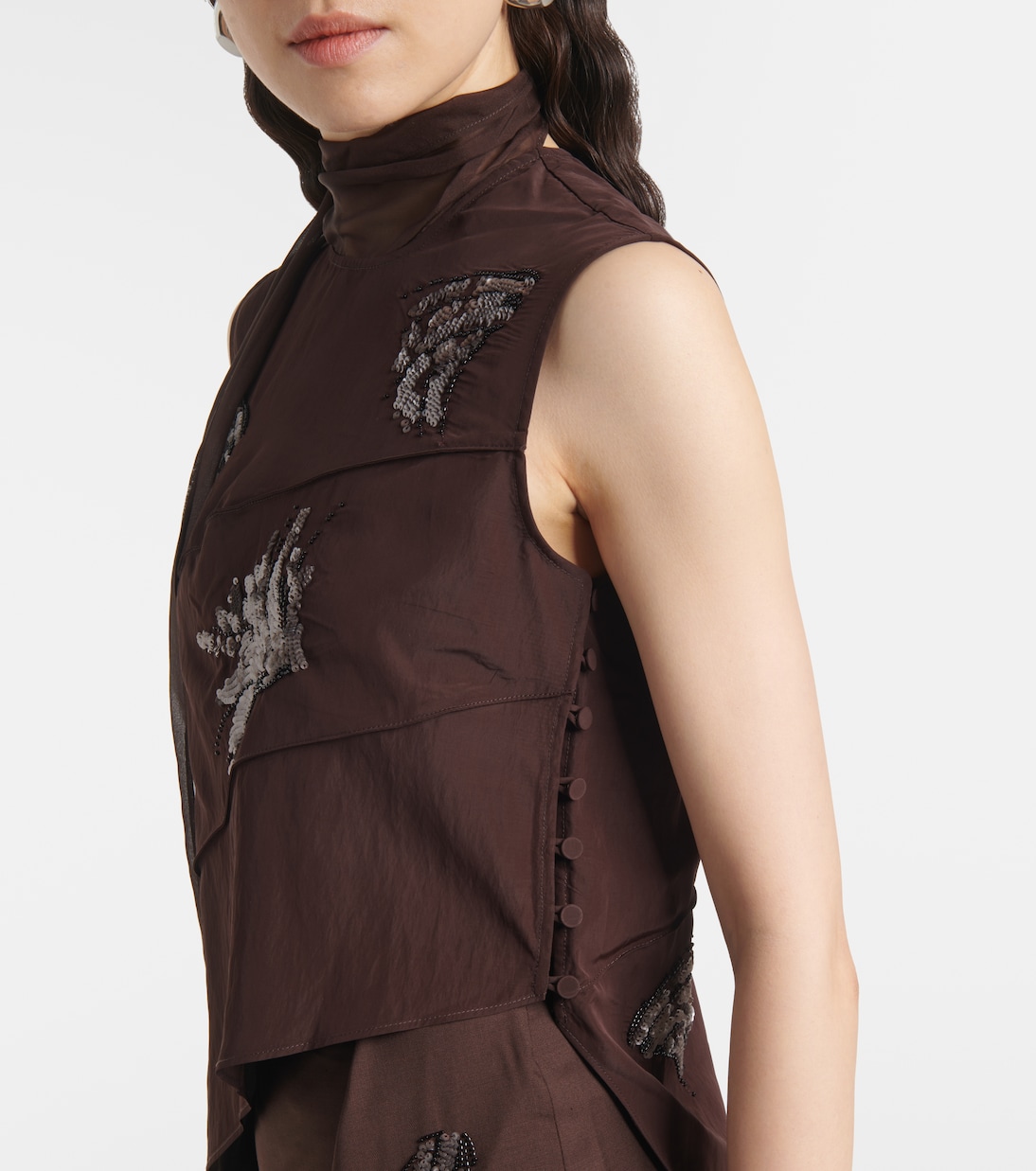 Top asimmetrico con sciarpa | Jacques Wei