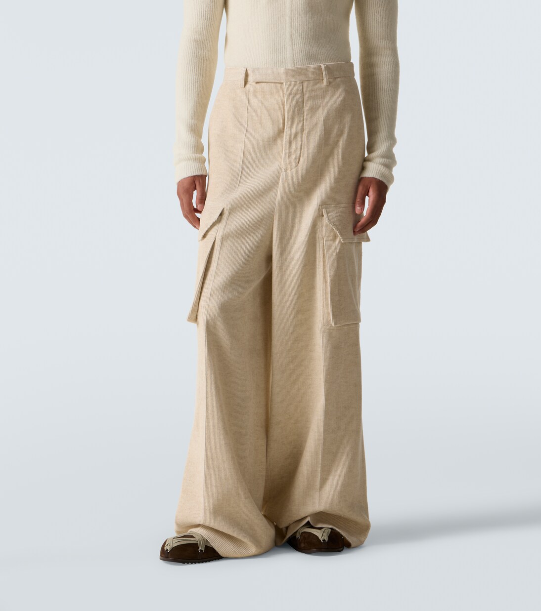Firebanks cotton and linen cargo pants | Rick Owens