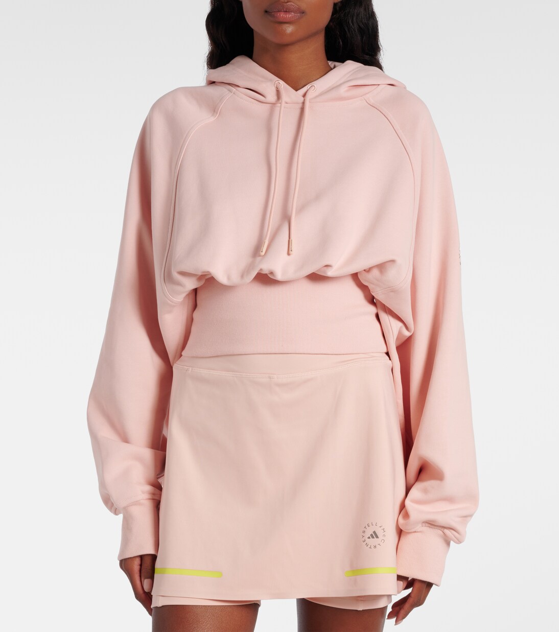 Cropped cotton fleece sweatshirt | Adidas by Stella McCartney