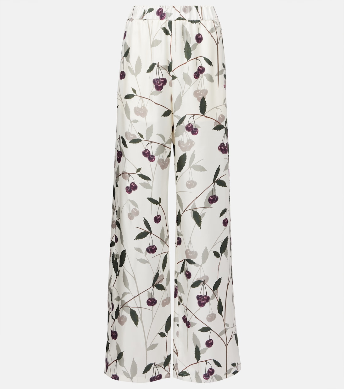 Printed silk twill wide-leg pants | Stella McCartney