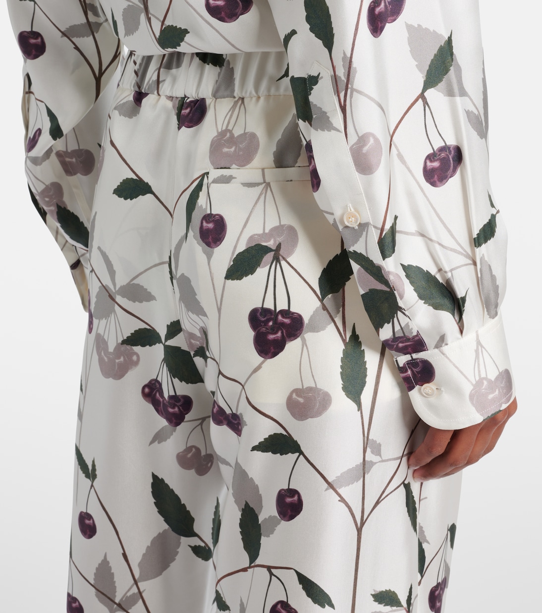 Printed silk twill wide-leg pants | Stella McCartney