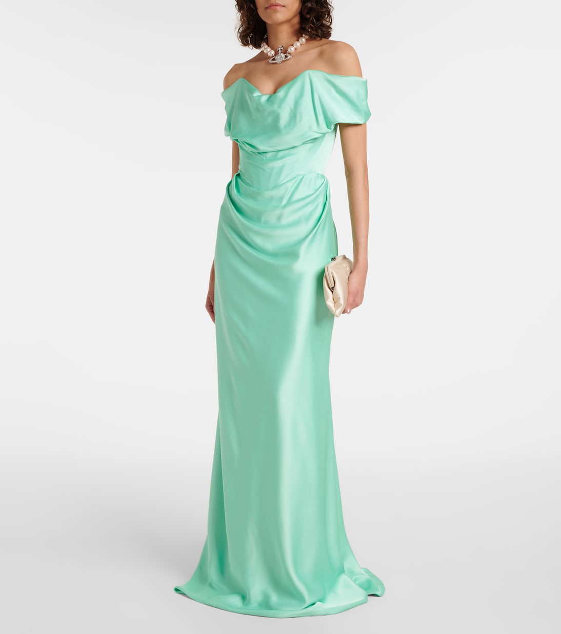 Vestido corsé de fiesta Nova Cocotte de satén | Vivienne Westwood