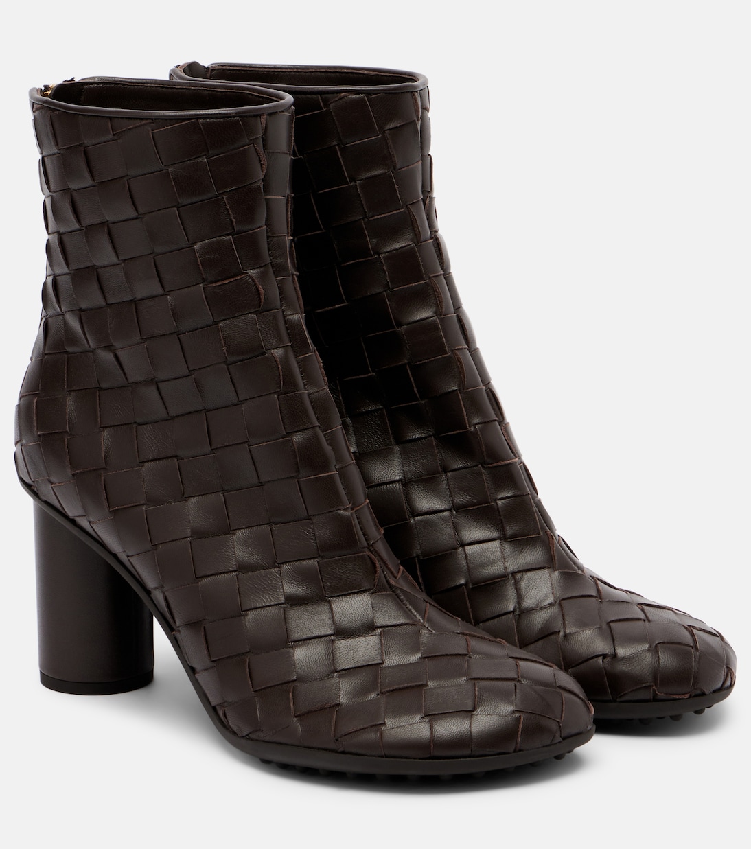 Atomic 75 Intrecciato leather ankle boots | Bottega Veneta