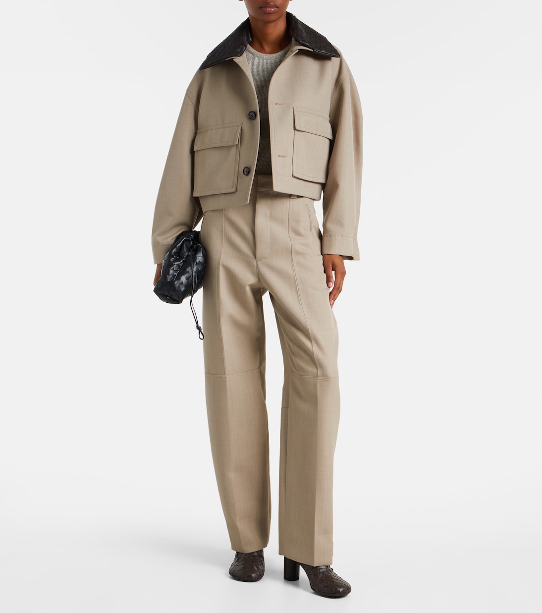 Atomic 75 Intrecciato leather ankle boots | Bottega Veneta