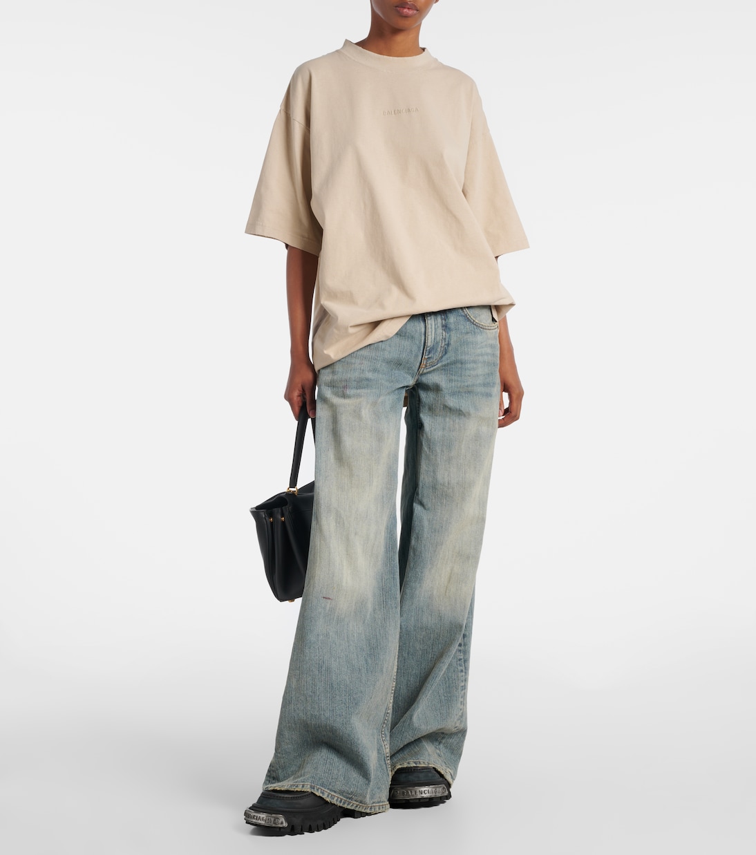 T-Shirt aus Baumwoll-Jersey mit Logo | Balenciaga