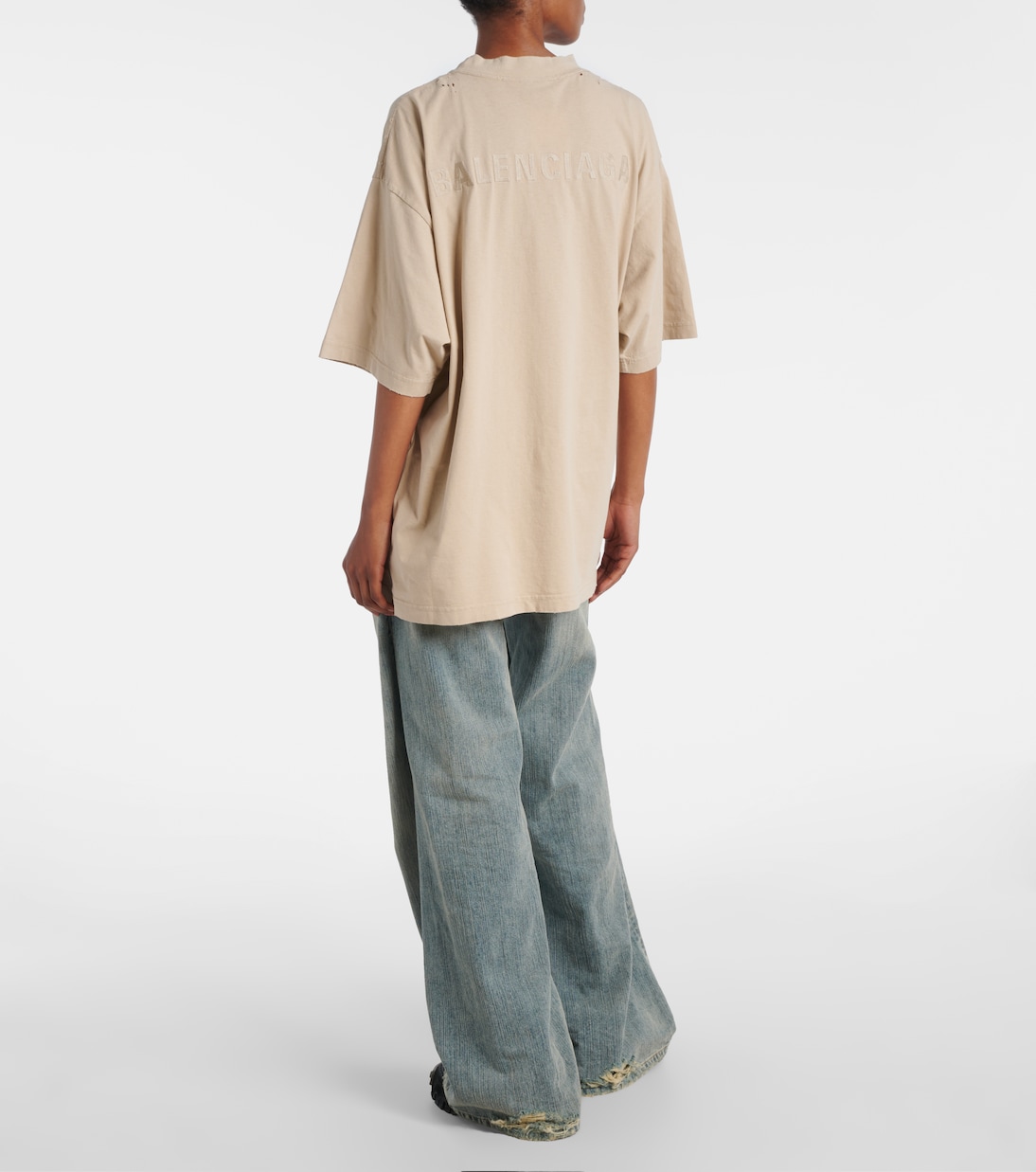 T-Shirt aus Baumwoll-Jersey mit Logo | Balenciaga