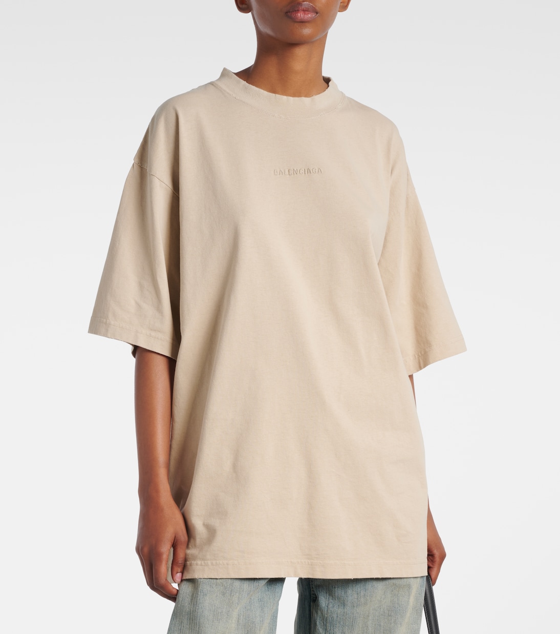 T-Shirt aus Baumwoll-Jersey mit Logo | Balenciaga