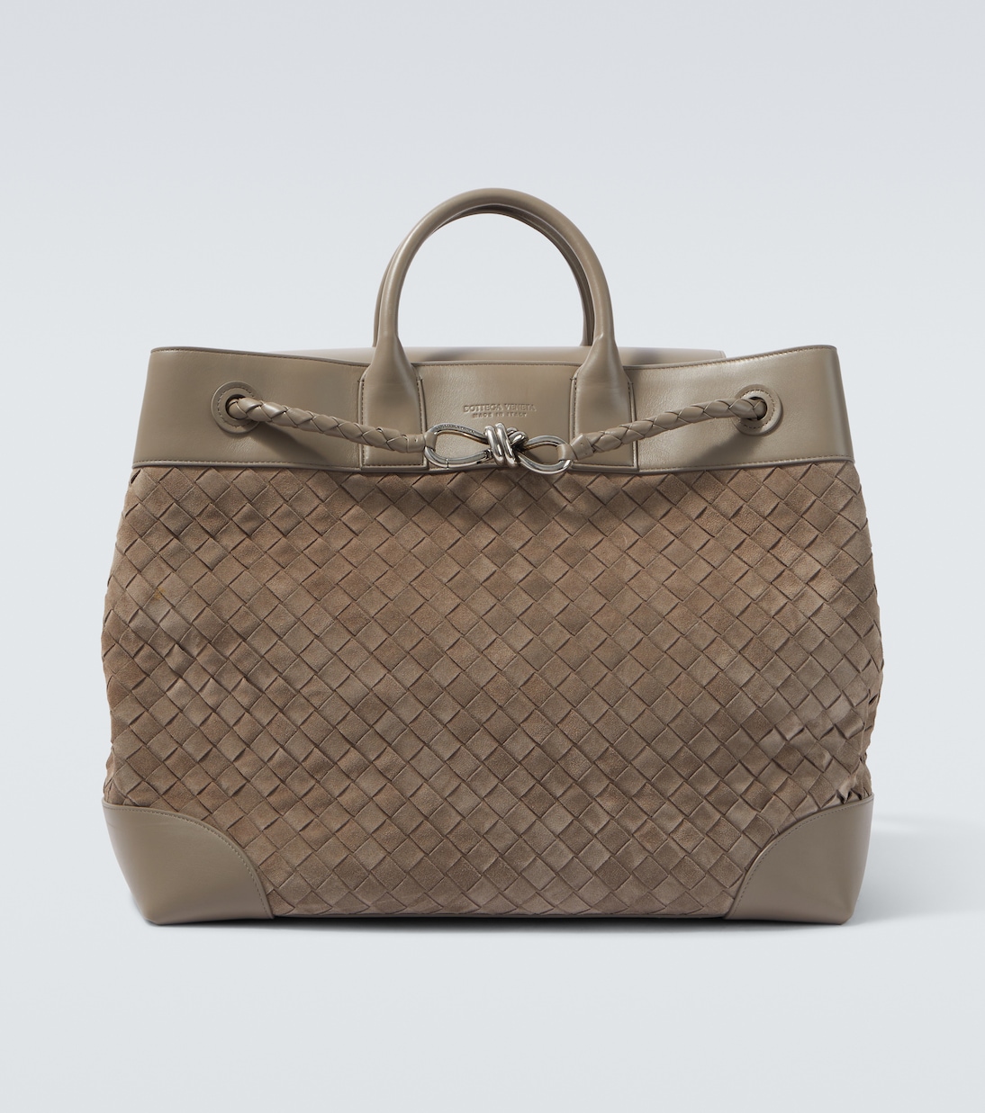 Andiamo Voyager suede and leather tote bag | Bottega Veneta