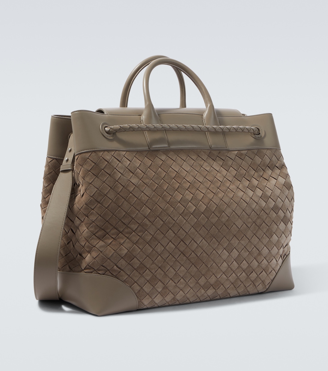 Andiamo Voyager suede and leather tote bag | Bottega Veneta