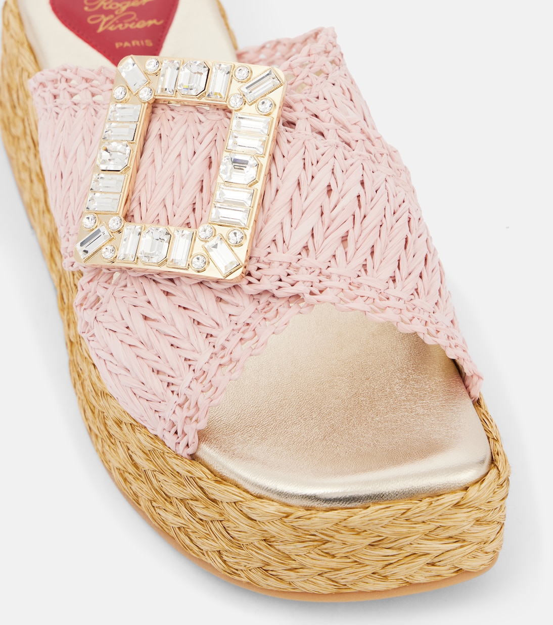 Espa 60 embellished raffia espadrille sandals | Roger Vivier