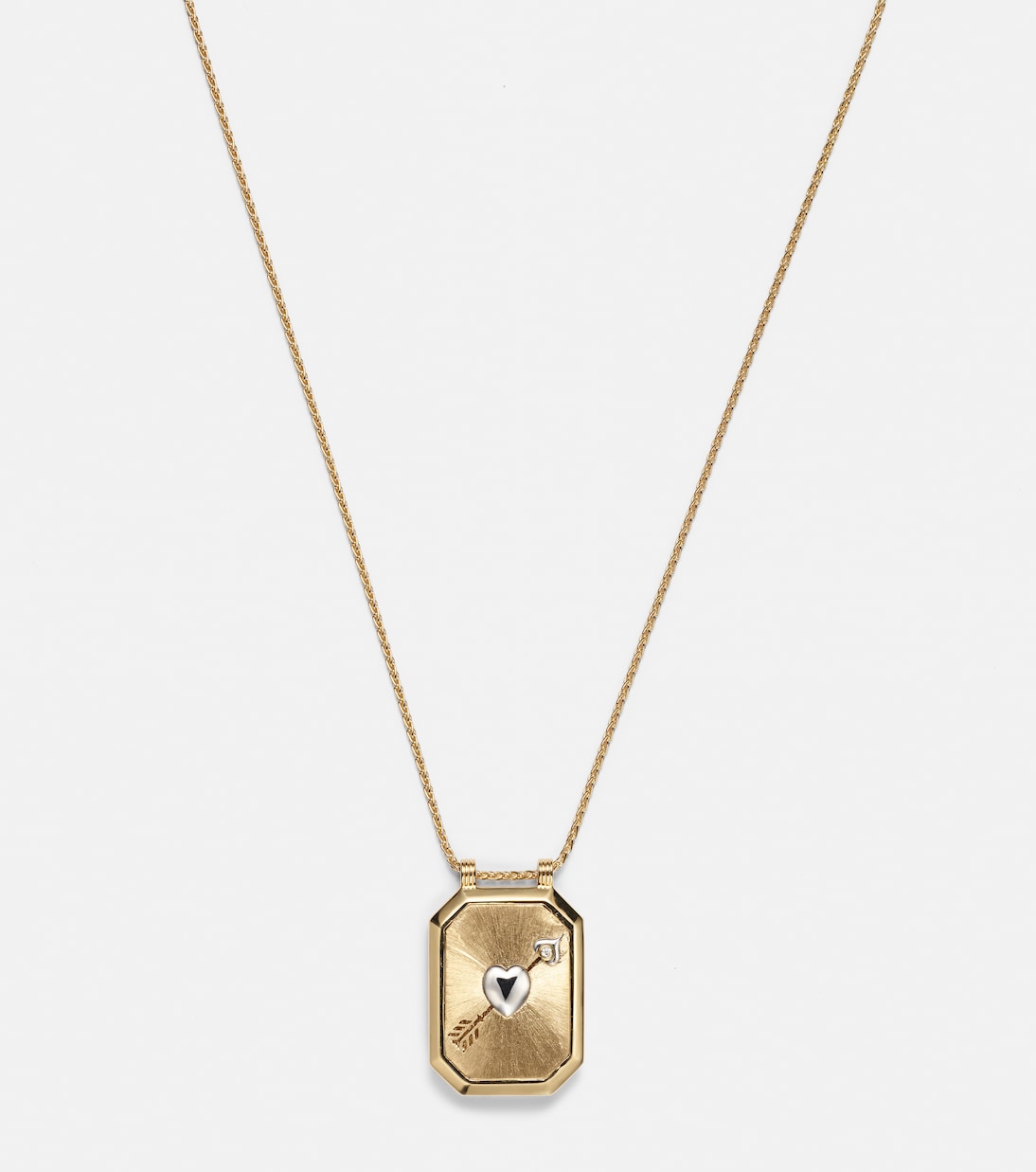 Halskette Cœur Percé aus 18kt Gelb- und Weißgold mit Diamanten | Marie Lichtenberg