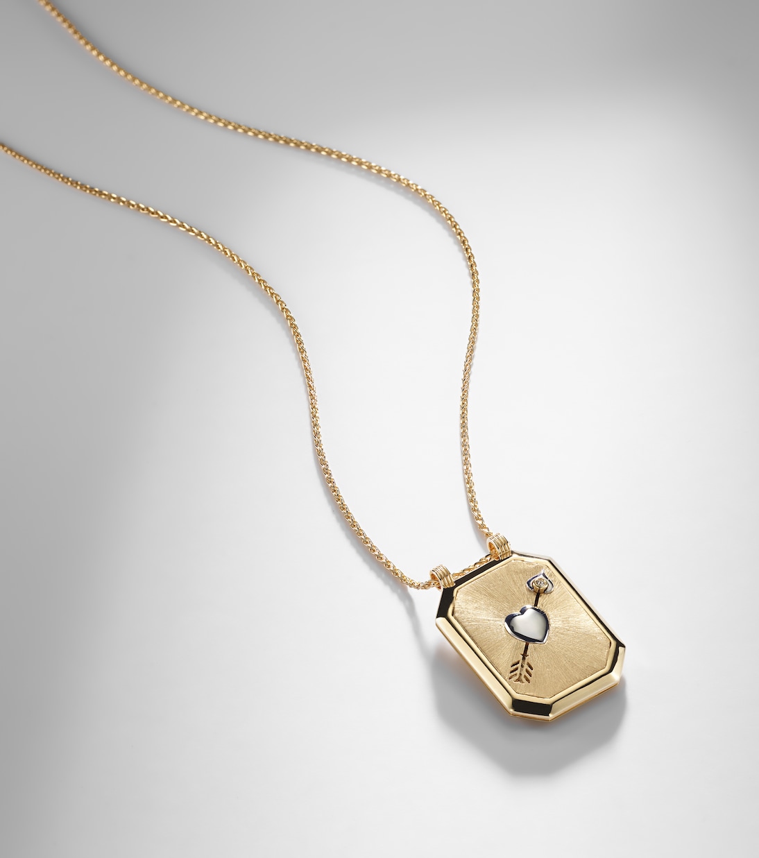 Halskette Cœur Percé aus 18kt Gelb- und Weißgold mit Diamanten | Marie Lichtenberg