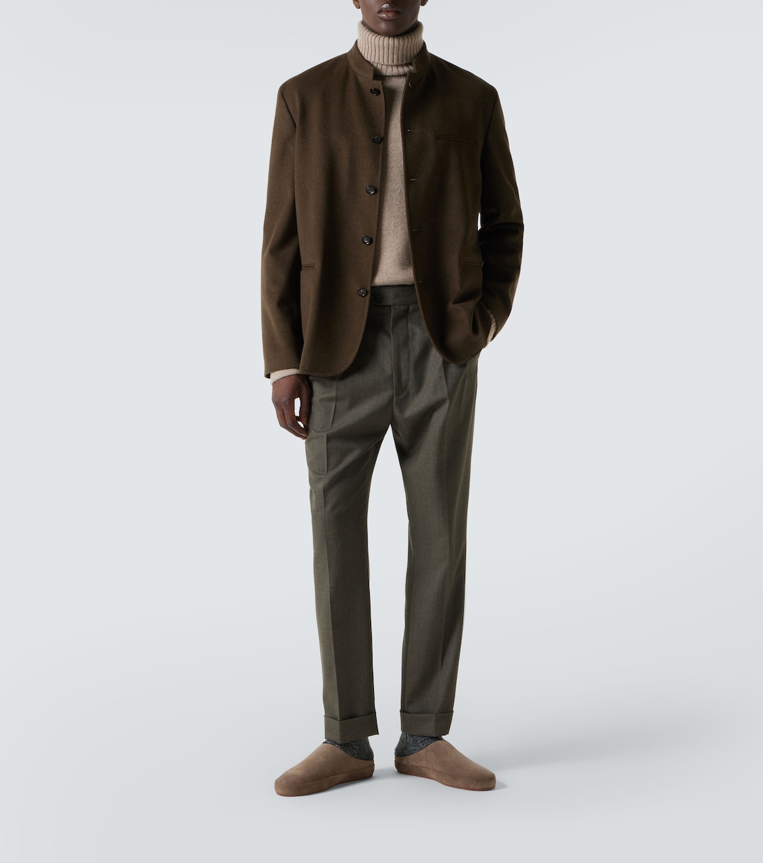 Slippers aus Veloursleder | Loro Piana