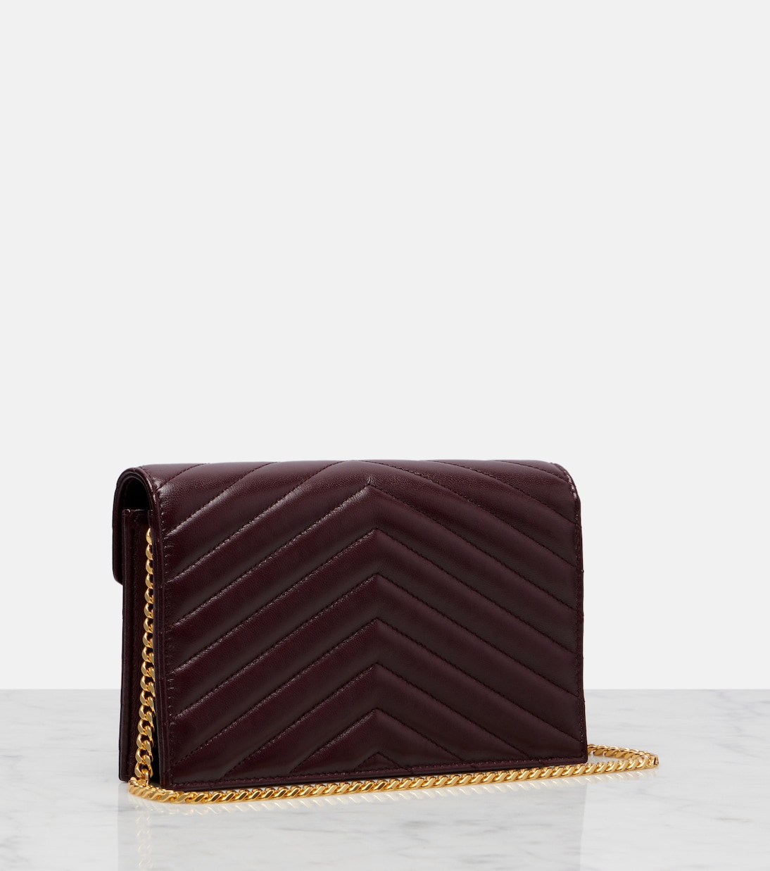 Cassandre Envelope leather wallet on chain | Saint Laurent