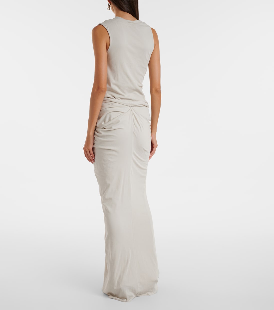 Draped cotton-blend jersey maxi skirt | Entire Studios