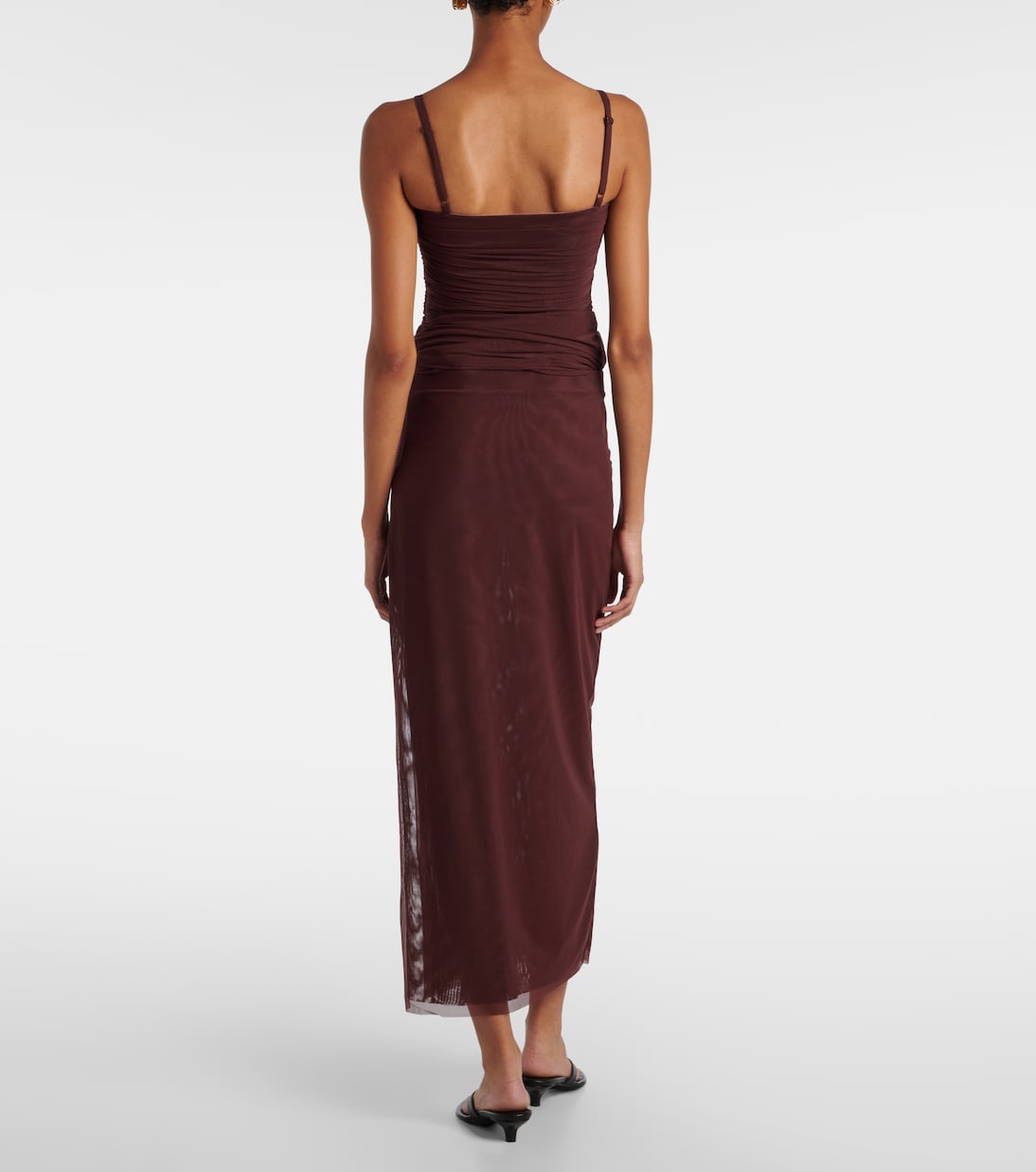 Falda midi de jersey de tiro alto  | SIR