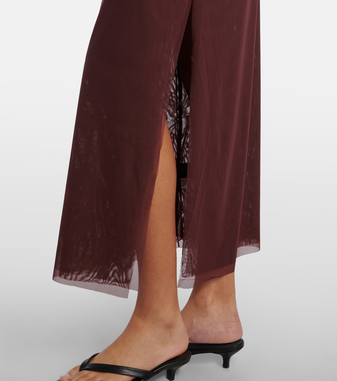 Falda midi de jersey de tiro alto  | SIR