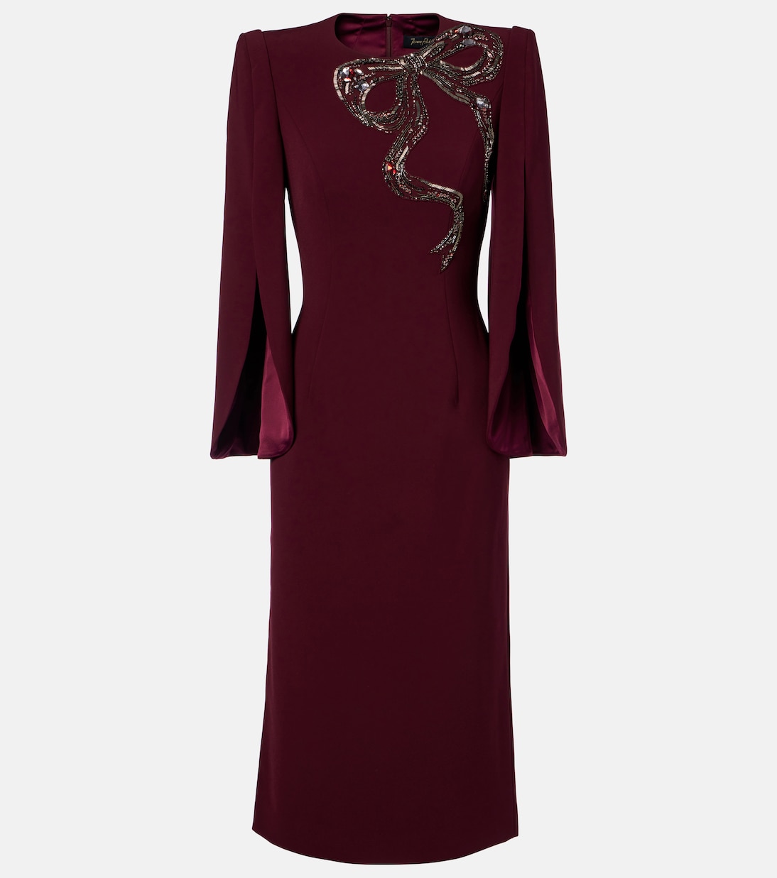 Love beaded crêpe midi dress | Jenny Packham