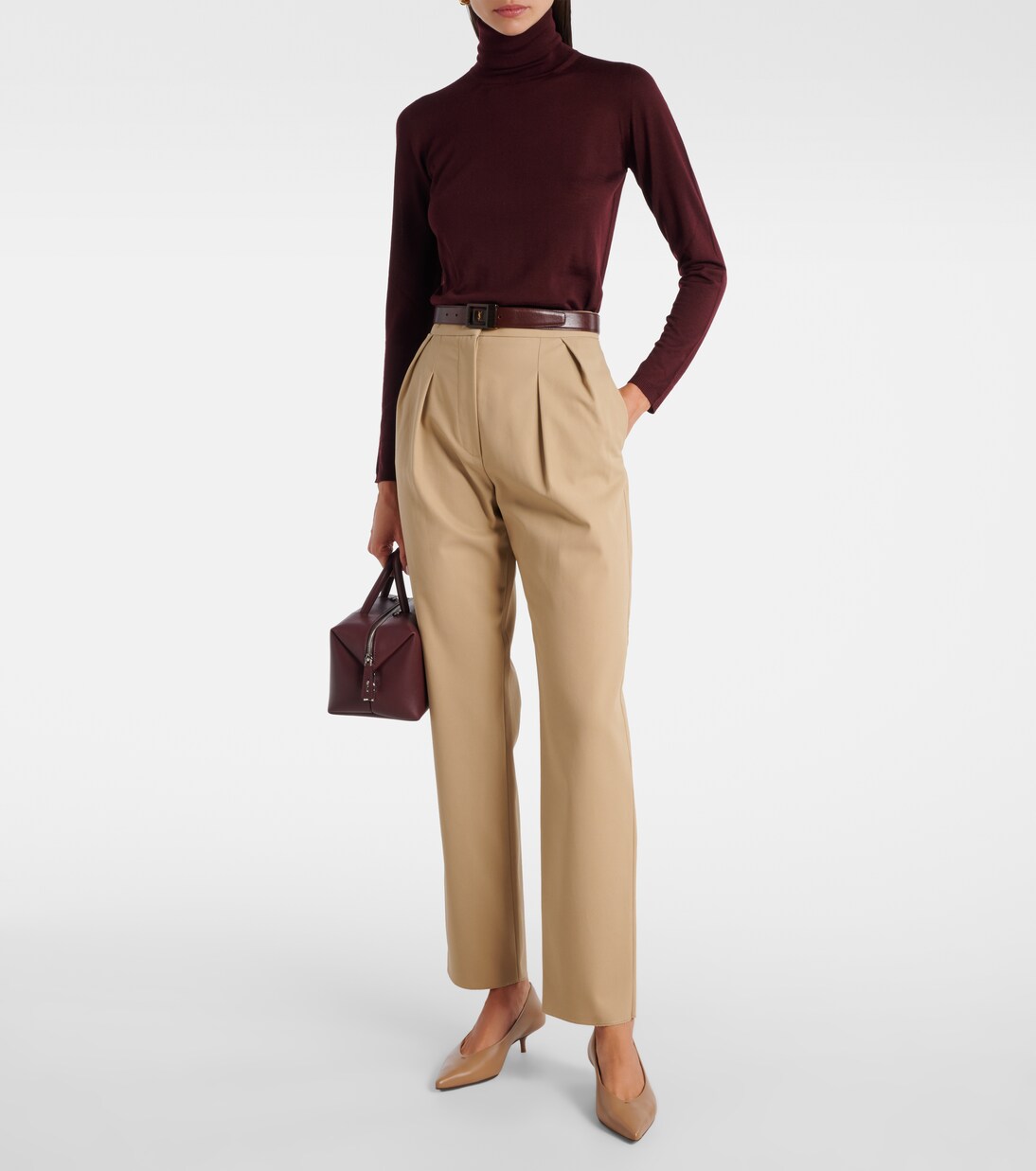 Dede pleated cotton slim pants | Max Mara