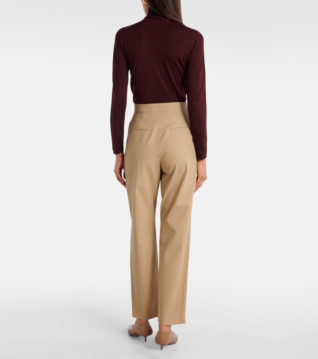 Dede pleated cotton slim pants | Max Mara