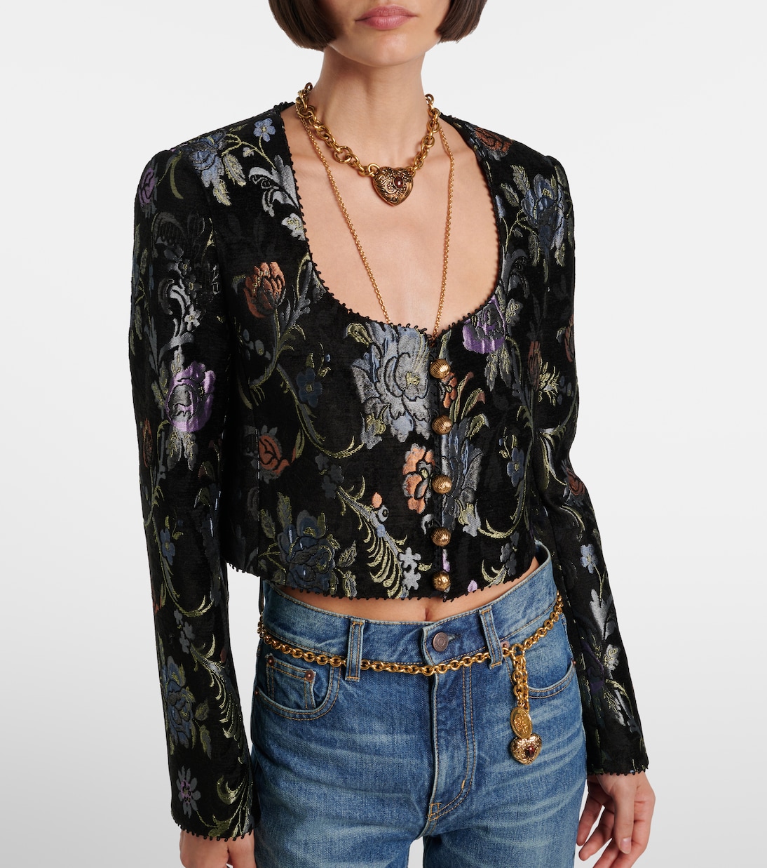 Cropped embroidered jacket | Chloé