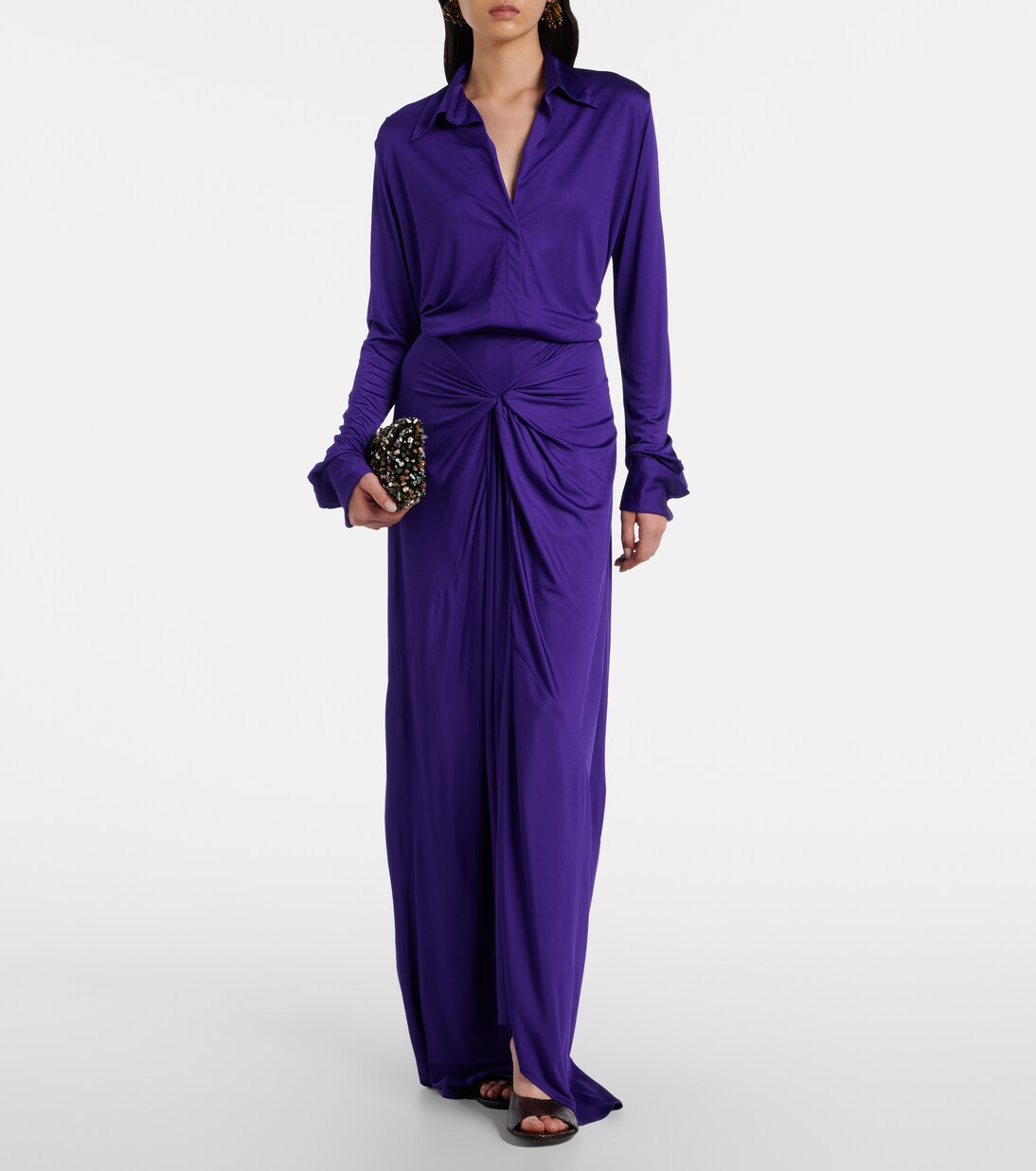 تنورة طويلة بثنيات | Dries Van Noten