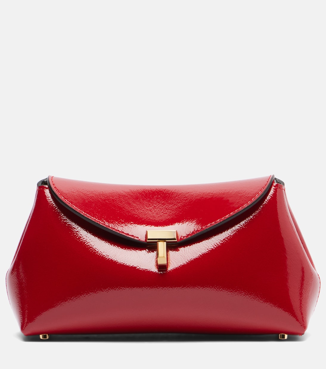 T-Lock Mini patent leather clutch | Toteme