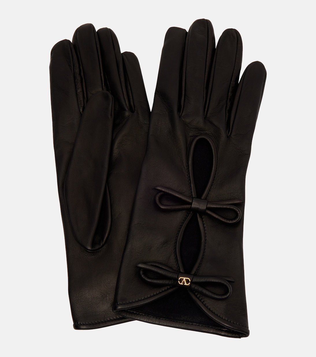 VLogo cutout leather gloves  | Valentino Garavani