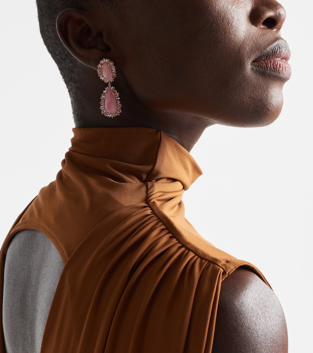 Pendientes de oro rosa de 18 ct con ópalo y diamantes | Suzanne Kalan