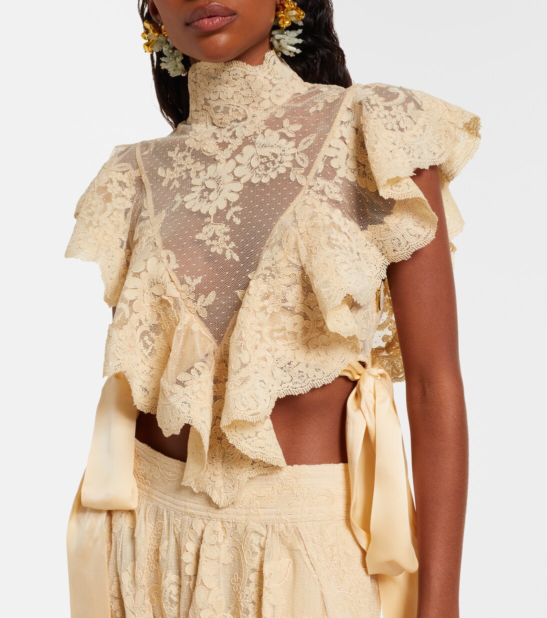 Hypnotic ruffled lace top | Zimmermann