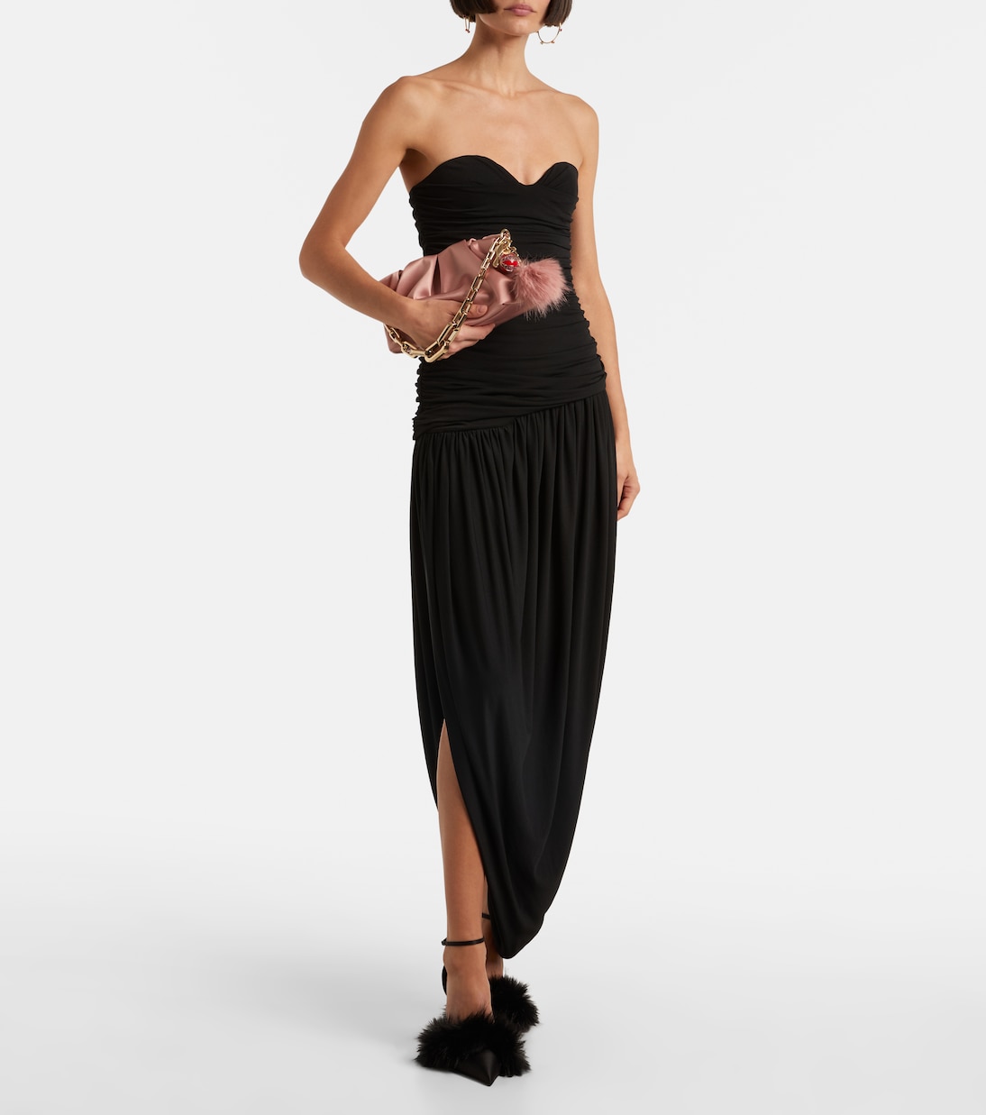 Eva Small crêpe satin clutch | Christian Louboutin