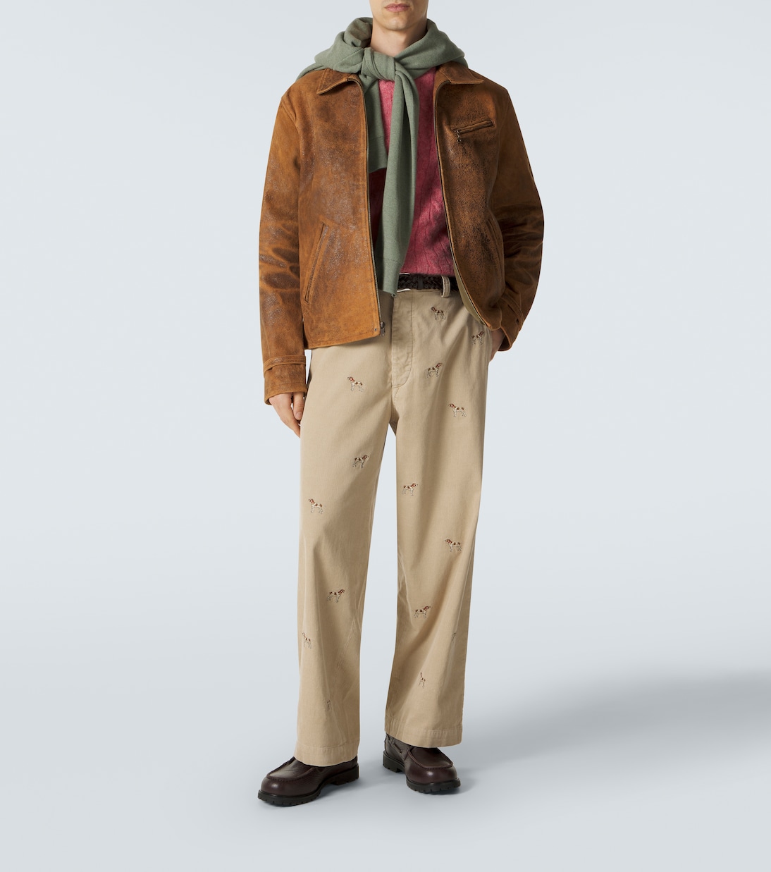 Embroidered cotton corduroy straight pants | Polo Ralph Lauren