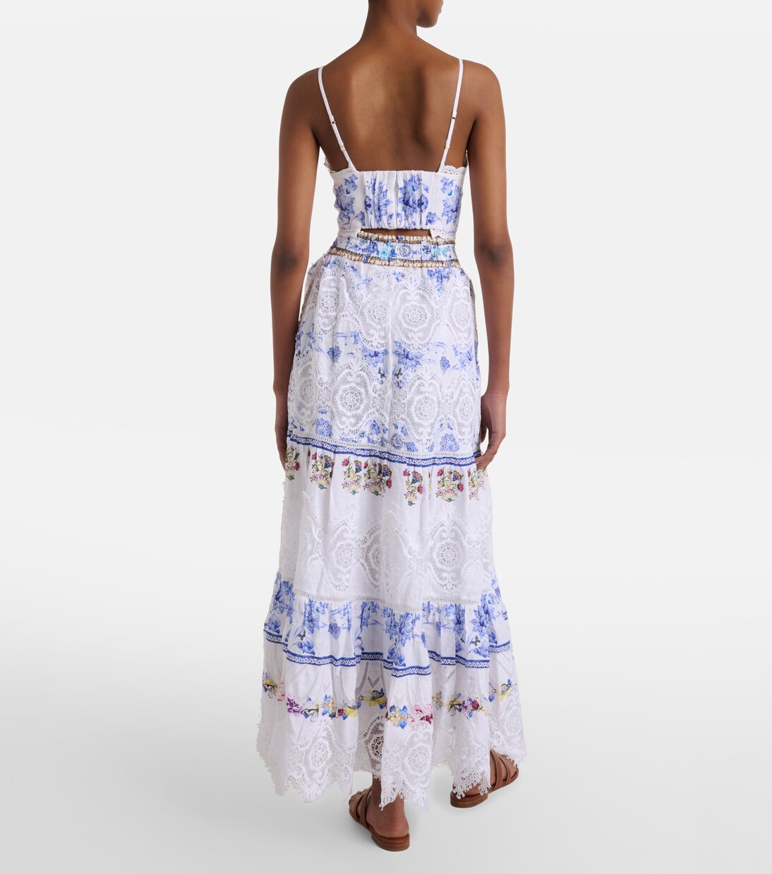 All About That Lace linen midi skirt | Camilla