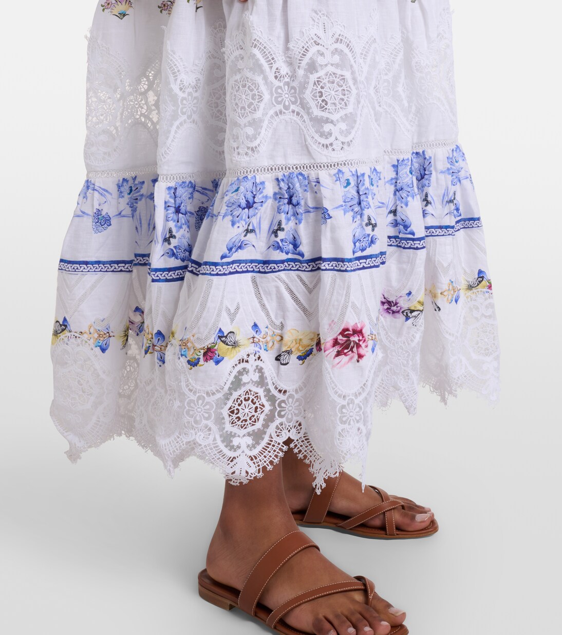 All About That Lace linen midi skirt | Camilla