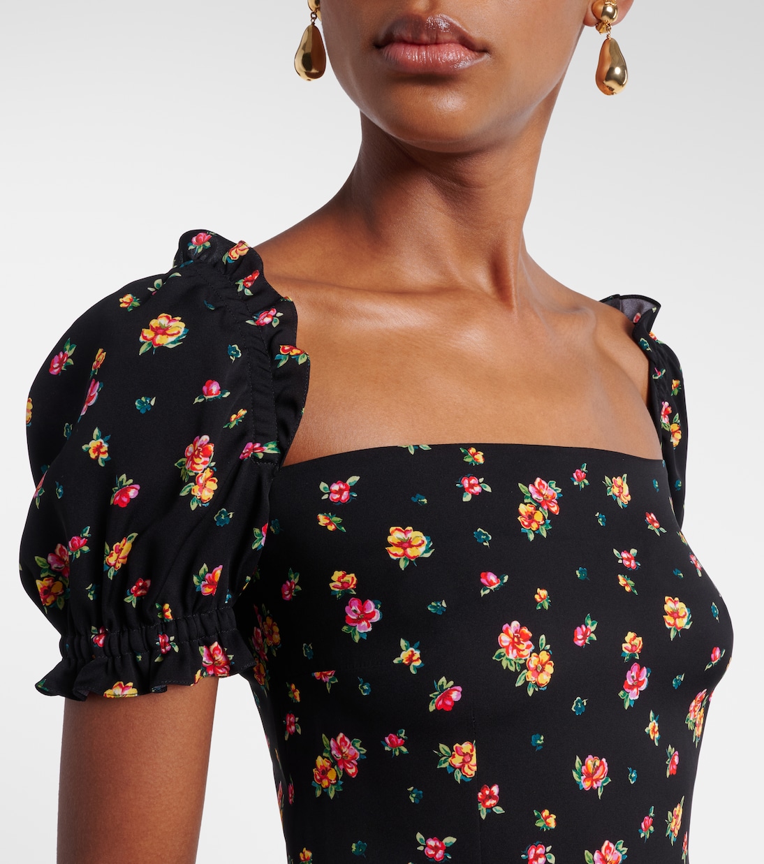 Floral silk-blend charmeuse top | Dolce&Gabbana