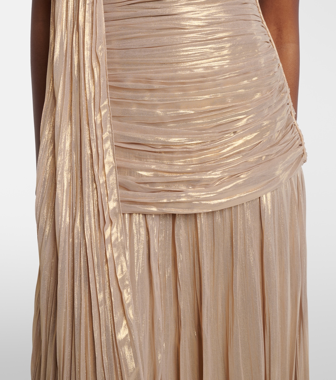 Dayana pleated scarf-detail bustier gown | Marmar Halim