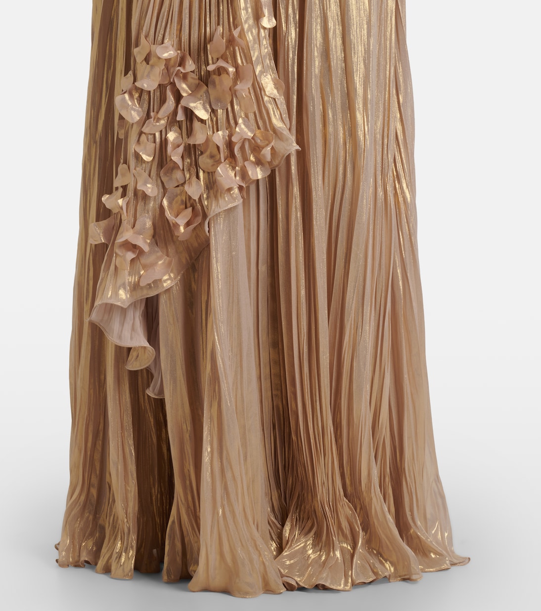 Dayana pleated scarf-detail bustier gown | Marmar Halim