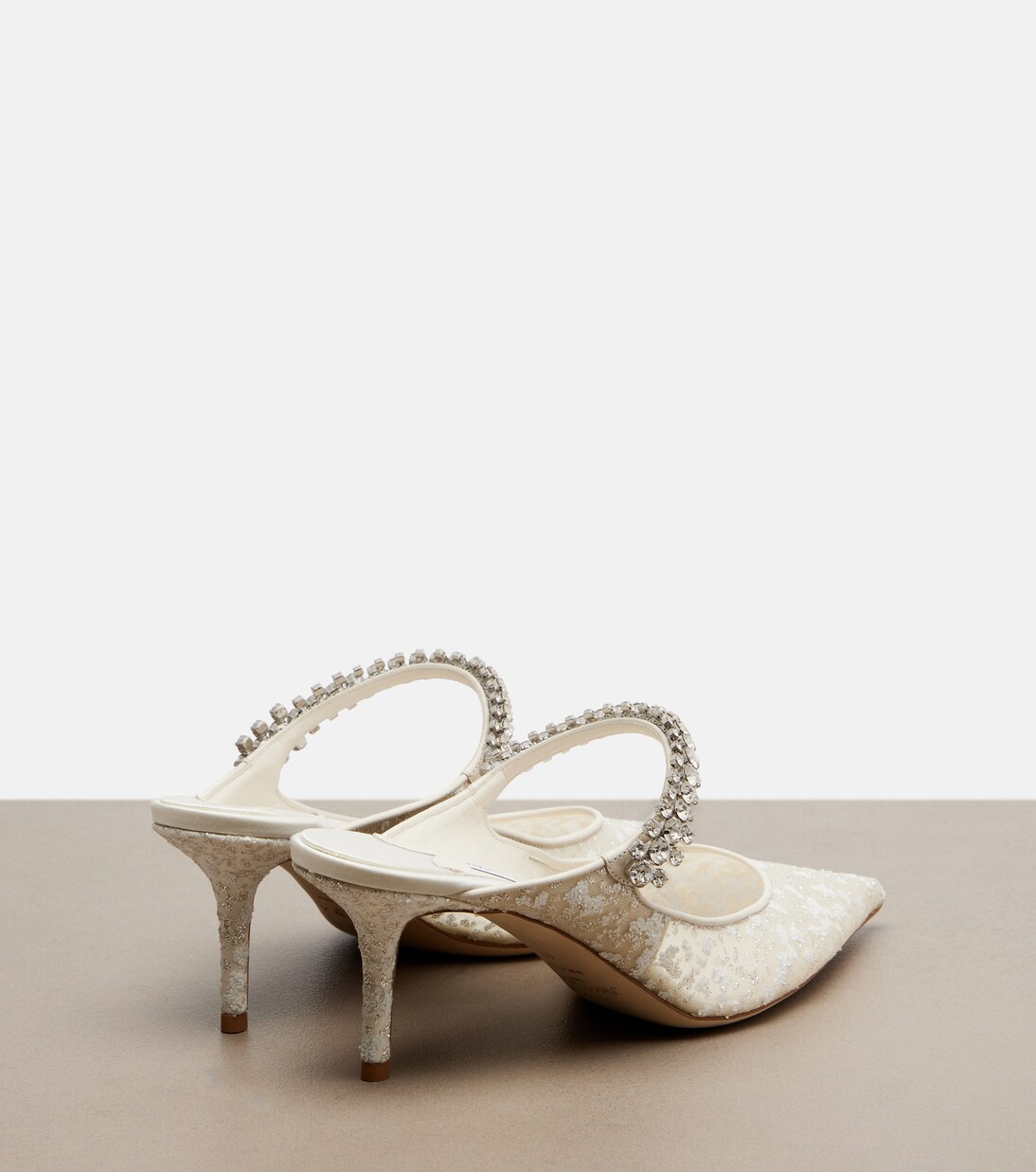 Bing embellished leather-trimmed mules | Jimmy Choo