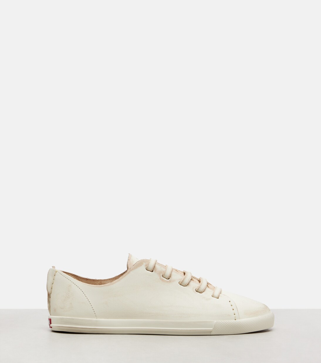 Distressed leather sneakers | Prada