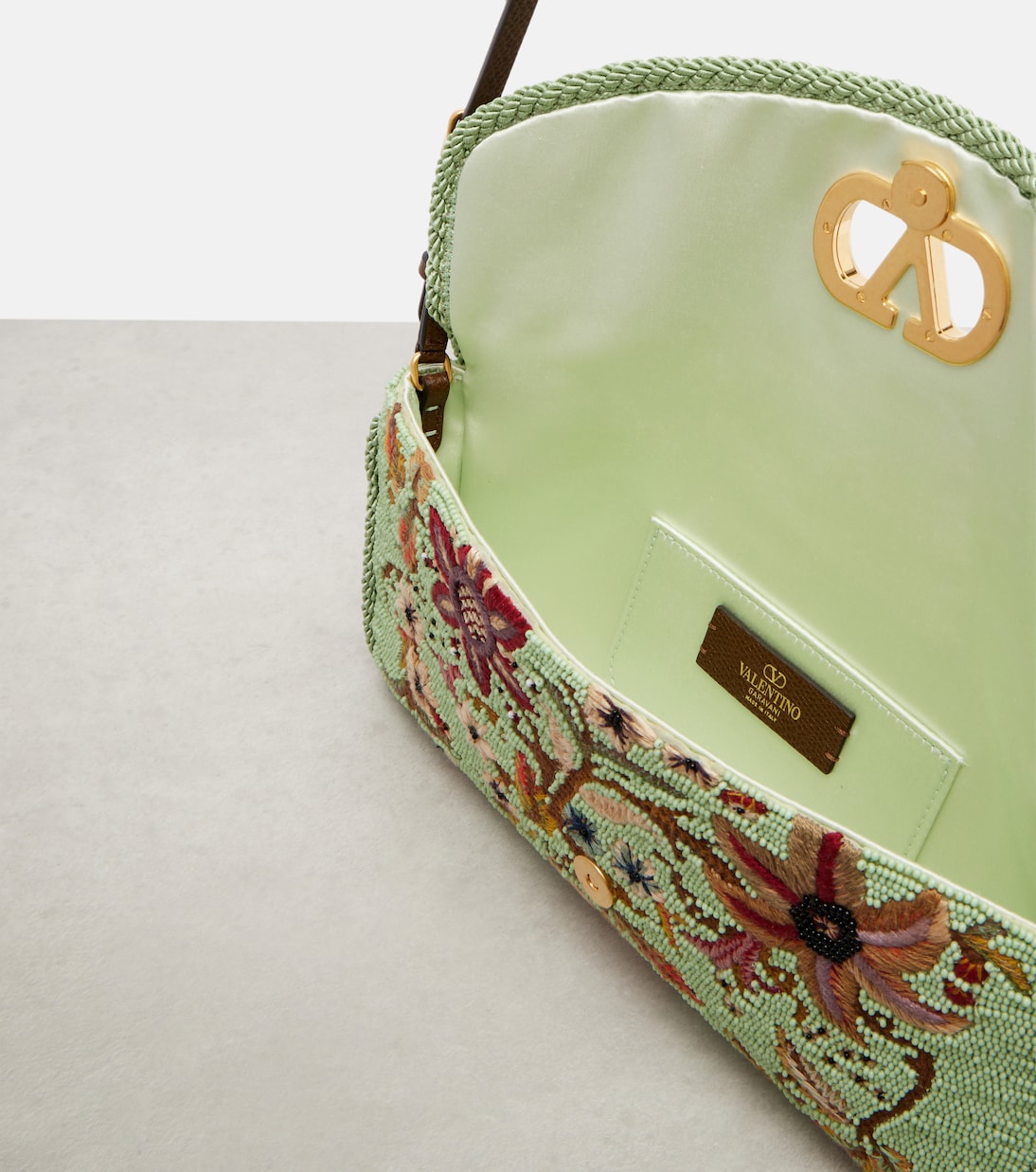 Devain Small beaded floral shoulder bag | Valentino Garavani