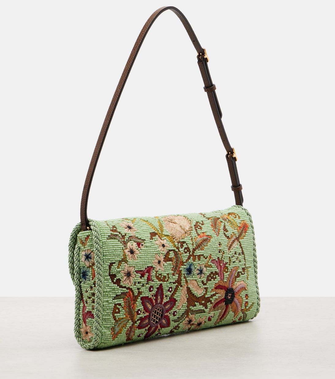 Devain Small beaded floral shoulder bag | Valentino Garavani