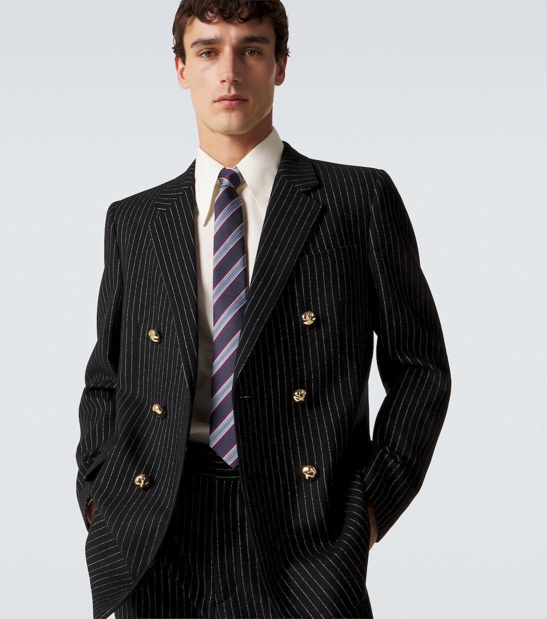 Striped silk jacquard tie | Valentino Garavani