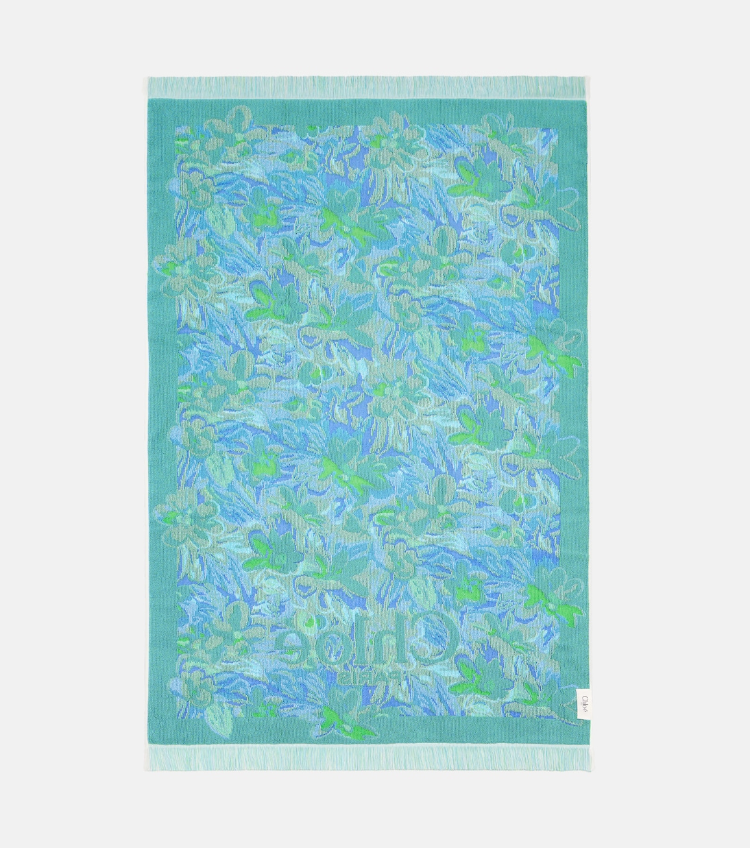 Floral logo cotton terry towel | Chloé