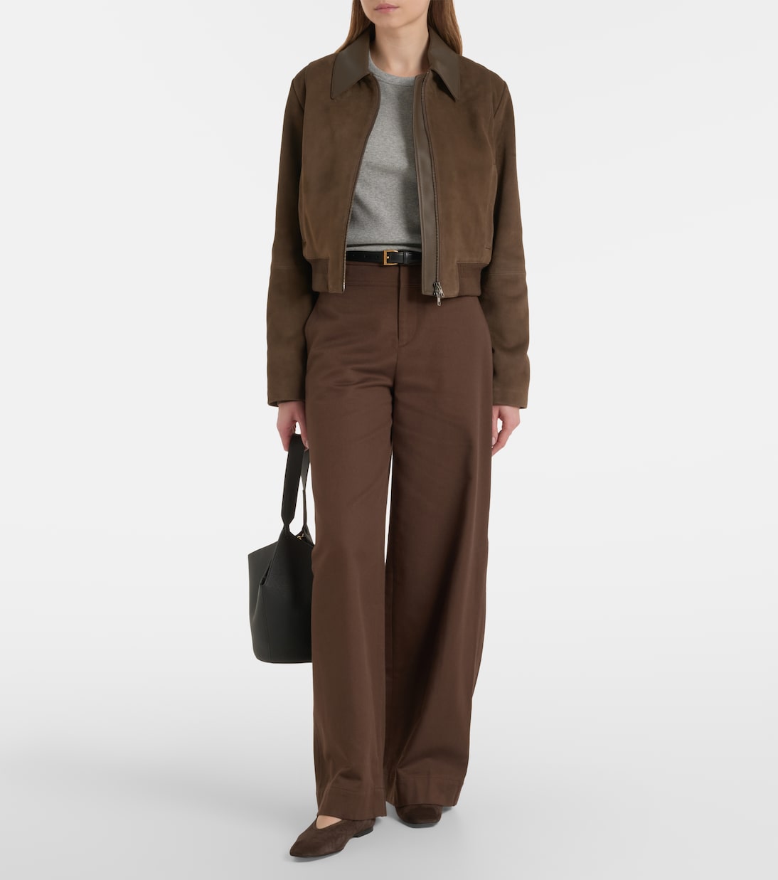 Cotton twill wide-leg pants | Vince