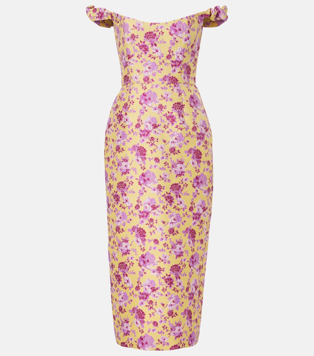 Off-Shoulder-Midikleid Amara aus Brokat | Markarian